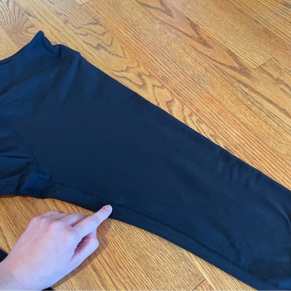 OLD TAG LULULEMON ATHLETICA Solid Black Wide Waistband Media Pocket Leggings 6 - Picture 15 of 16